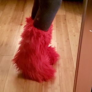 Tall Custom made furry boots.